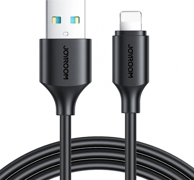 Joyroom USB-A към Lightning кабел 0,25 m 2,4 A черен