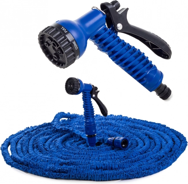 Expandable garden hose 20–60 m with spray gun – Blue