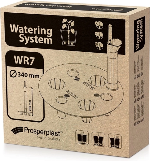 Irrigation system for flowerpots Round 34 cm, black