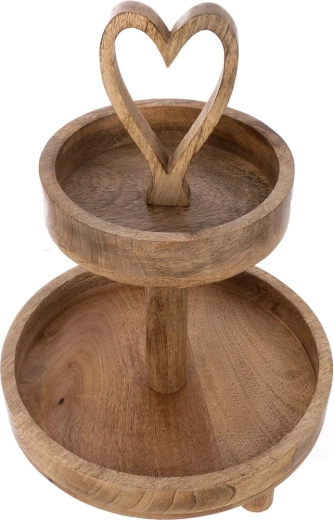 Two tiers for clear serving