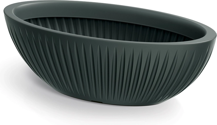 Latia Oval Planter 58 cm anthracite