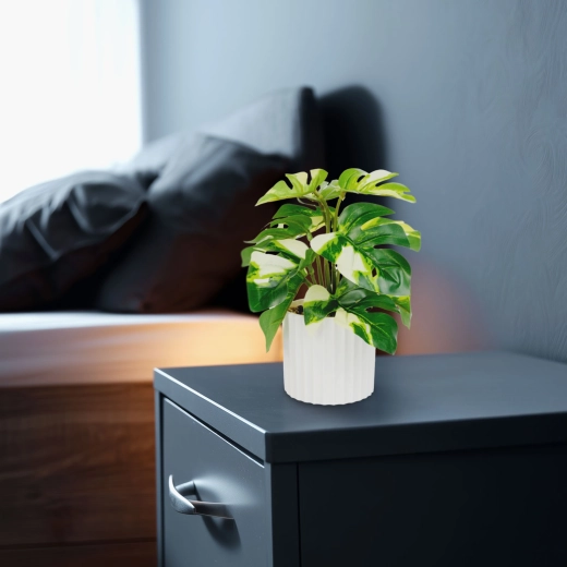 Artificial philodendron decoration green/yellow