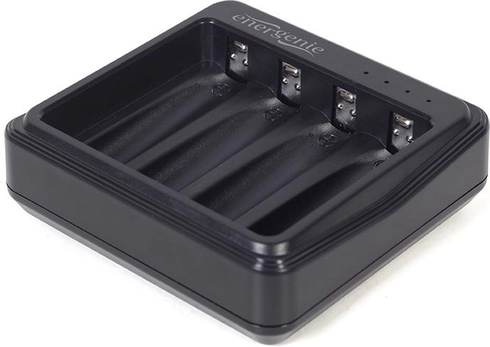 USB зарядно за акумулаторни батерии AA/AAA, черно