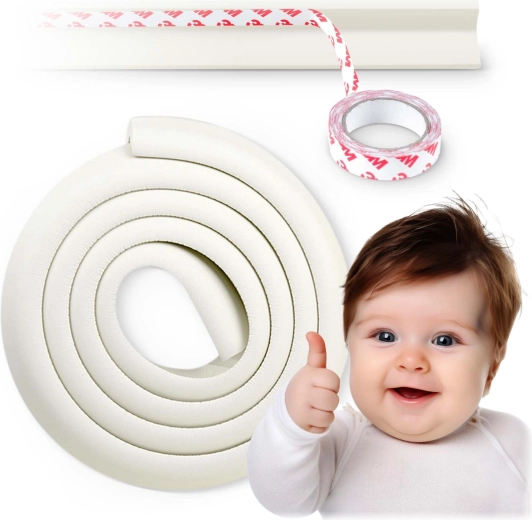 Защитна пяна за ръбове RICOKIDS, бяла, 2 м