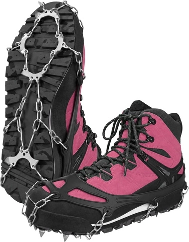 Trizand Shoe Traction Cleats Size M 36–40 with 20 Spikes and Carrying Case