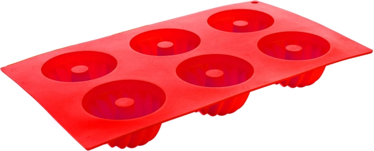 CULINARIA silicone mold for mini bundt cakes, 6 pcs, red