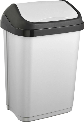 Keeeper plastic waste bin with swing lid 10 L