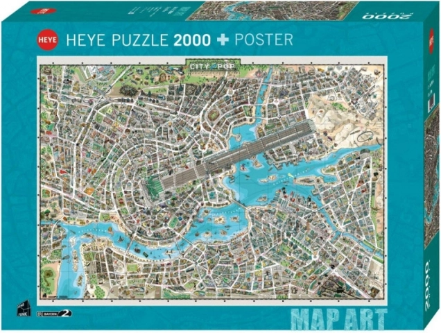 Пъзел HEYE 2000 части – град на музиката