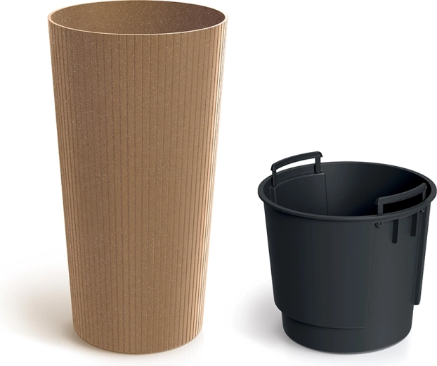 Lamia Slim Eco Wood Flower Pot 30 cm naturo
