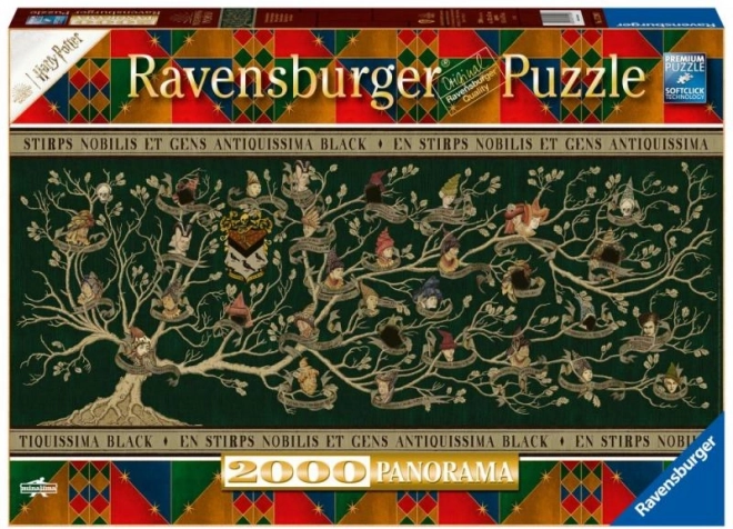 Хари Потър – родословно дърво, панорамен пъзел 2000 части Ravensburger