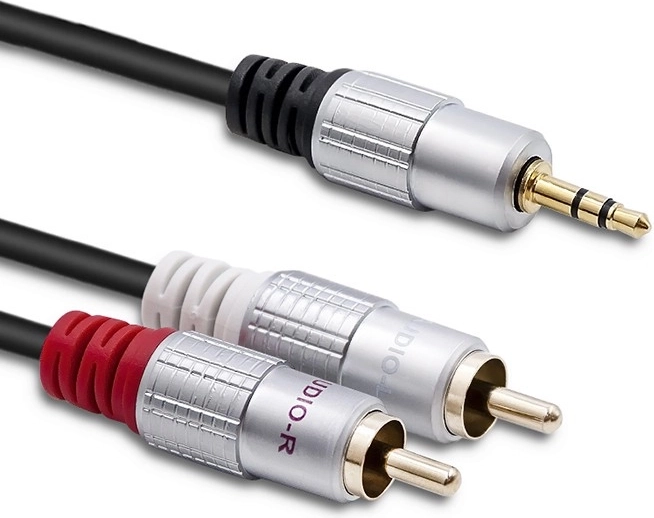 Cable 2xRCA / 3.5mm Jack 2m Black