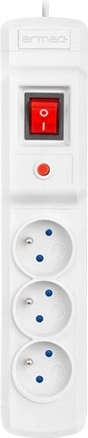 Armac Multi M3 surge-protected power strip 3 m grey - 1 piece