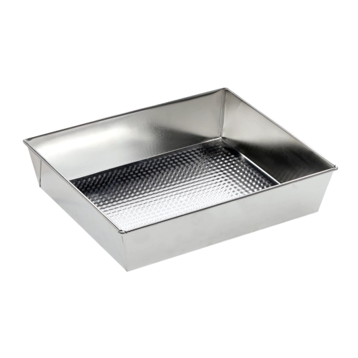 Textured rectangular baking pan 28 × 23.5 × 6 cm made of tin-plated steel