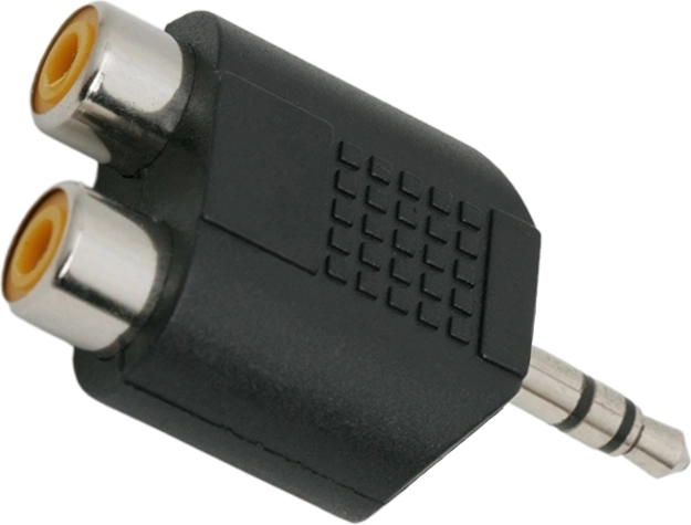 Stereo adapter 2× RCA sockets to 3.5 mm jack plug