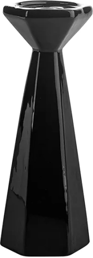 Black cone candle holder 24.5 cm
