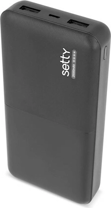 Setty външна батерия 20000 mAh черна