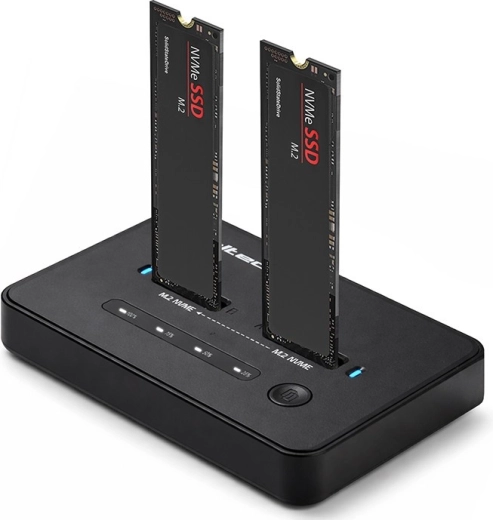 Докинг станция Qoltec за SSD M.2 NVMe/SATA с USB-C и офлайн клониране