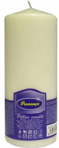 Парафинова цилиндрична свещ 6,3 × 16 см – бяла