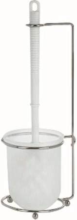 WC brush in stand made of chrome and plastic, 34 cm