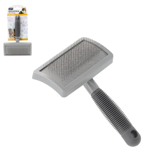 Pet Grooming Brush 17 × 10 cm with Soft Wire Bristles