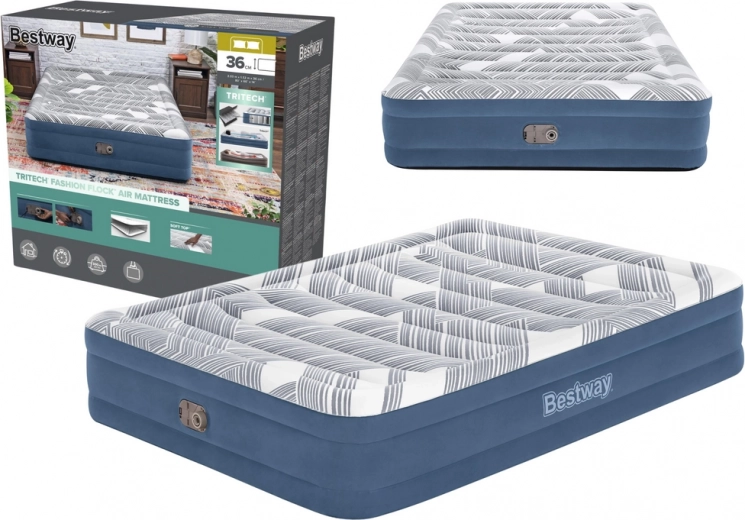 Надуваем матрак Bestway 203 x 152 x 36 см
