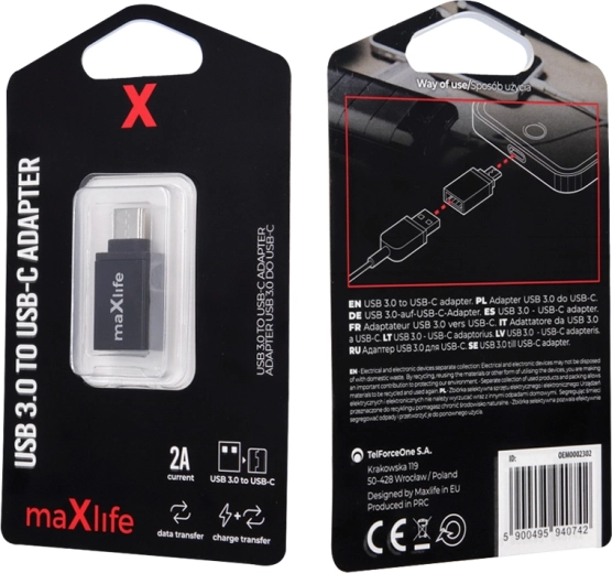 Maxlife адаптер USB 3.0 към USB‑C