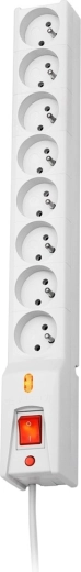 Surge Protector Lestar LX 810 with 8 Sockets and 5m Cable - Gray
