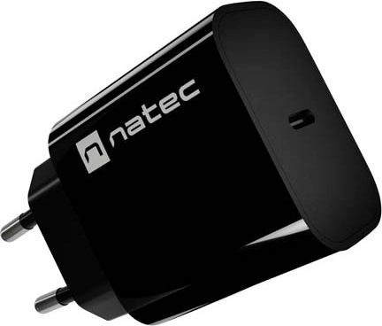 Natec Ribera мрежово зарядно USB‑C 20 W, черно