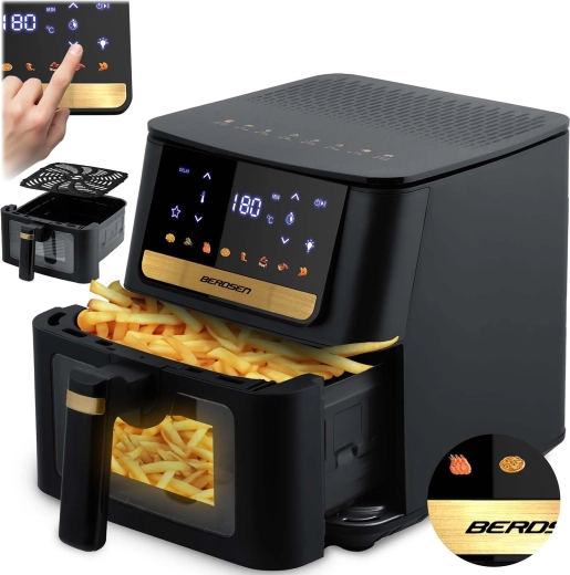Горещовъздушен фритюрник BERDSEN 6,5 л 1700 W със сензорен дисплей