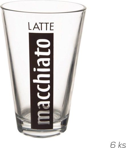 Latte macchiato glasses 300 ml, set of 6