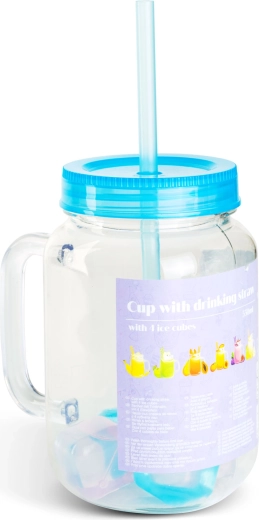 Lid and straw for comfortable drinking