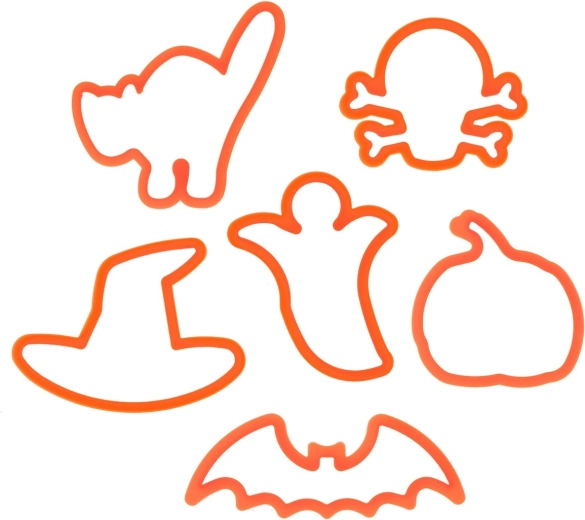 Plastic Halloween cookie cutters set, 6 pcs