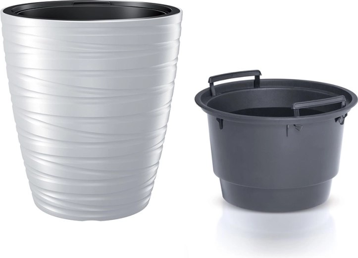 Maze Flower Pot with Insert 47.5 cm White