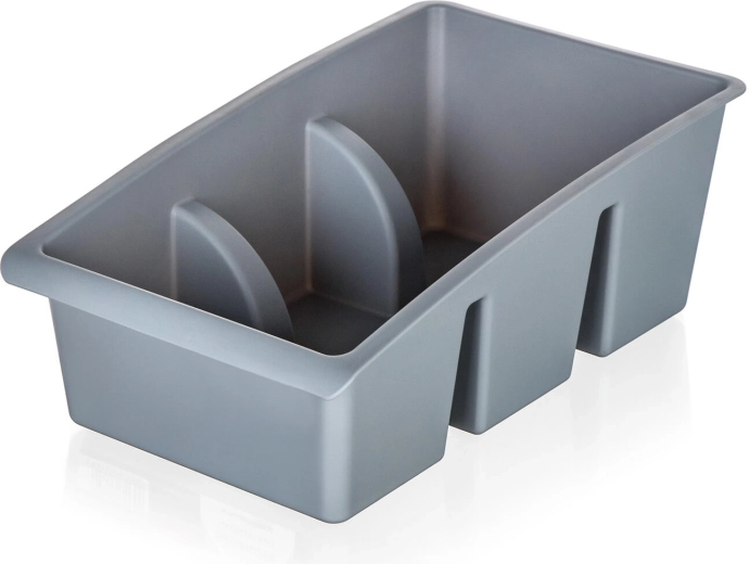 Drawer spice organizer 25 × 15 × 9 cm, gray plastic