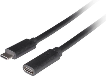 Удължителен кабел USB‑C 3.1, M/F, 1,5 м, черен