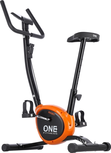 Механичен велоергометър ONE FITNESS RW3011 черно-оранжев