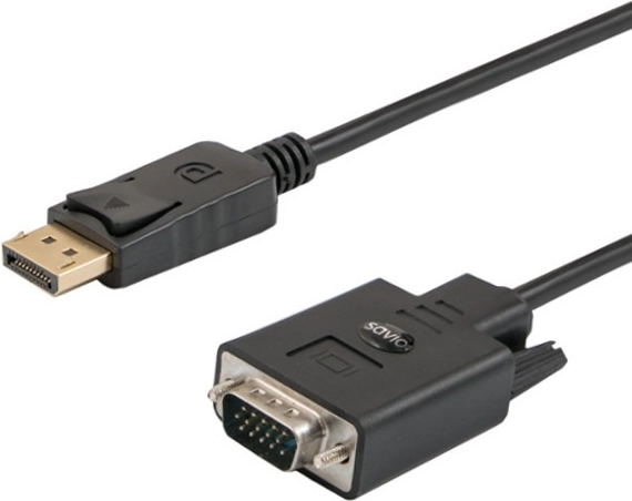 Кабел DisplayPort към VGA 1,8 m черен