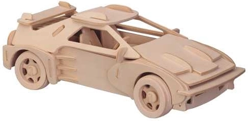 Дървен 3D пъзел спортен автомобил Ferrari – голям модел