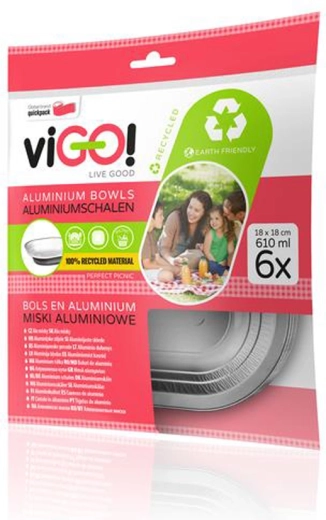 Vigo! алуминиева купичка 18 см, височина 3,4 см, 6 бр.