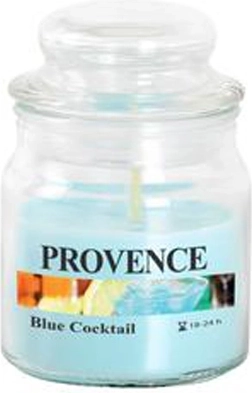 Scented glass candle Provence Blue Cocktail 24 hours