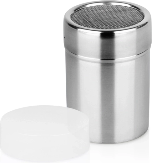 Vilde stainless steel sugar shaker with sieve for powdered sugar and cinnamon, 300 ml