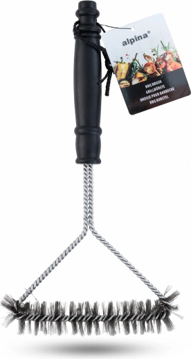Grill cleaning brush with a wide head