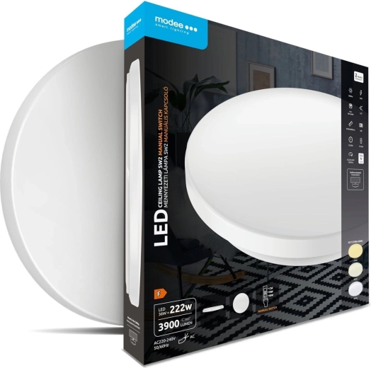 Modee round ceiling LED light 36 W 3CCT 3900 lm with switch