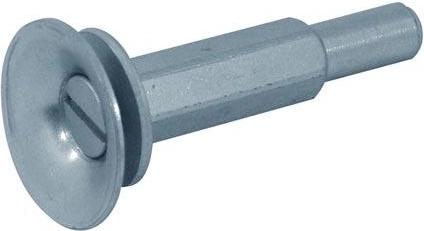 Clamping shank for rubber disc for chuck