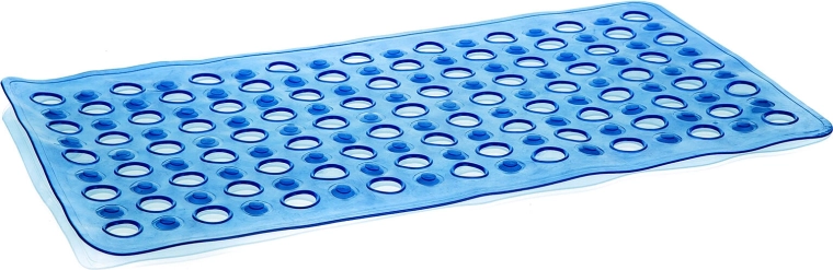 Non-slip bathtub mat Circle 68 × 37 cm transparent blue