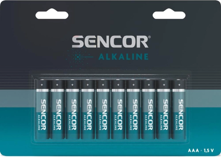 Алкални батерии Sencor AAA LR03, 10 бр.