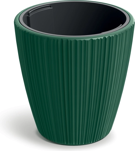 Oro Planter 34.9 cm Dark Green with Insert