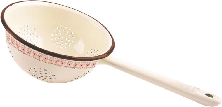 TONCA Enamel Kitchen Colander 20 cm, Beige