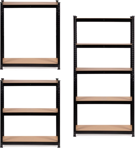 Flexible 2-in-1 shelving unit for multiple ways of use