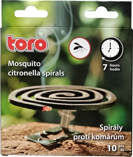 Citronella mosquito coils, 10 pcs, 7 h burn time